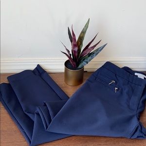 H & M Casual Blue Skinny Pants with Zippers